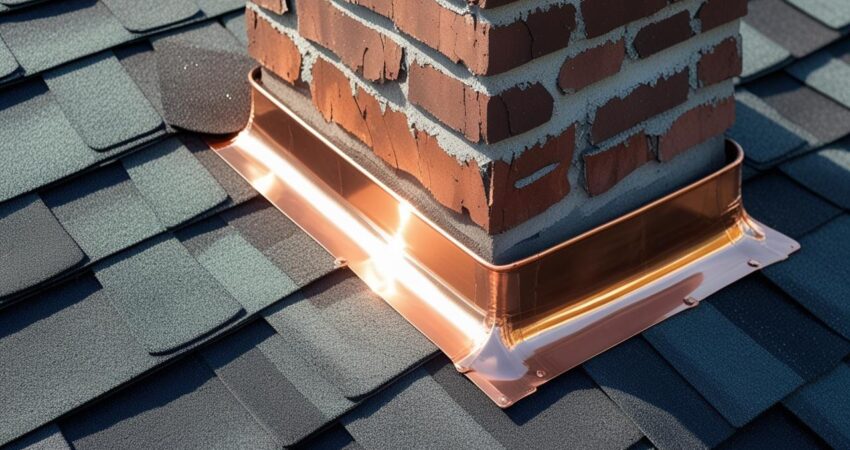 roof flashing on house roof