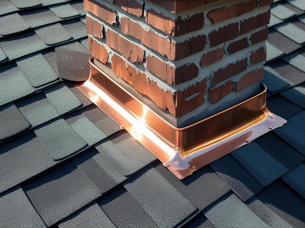 roof flashing on house roof